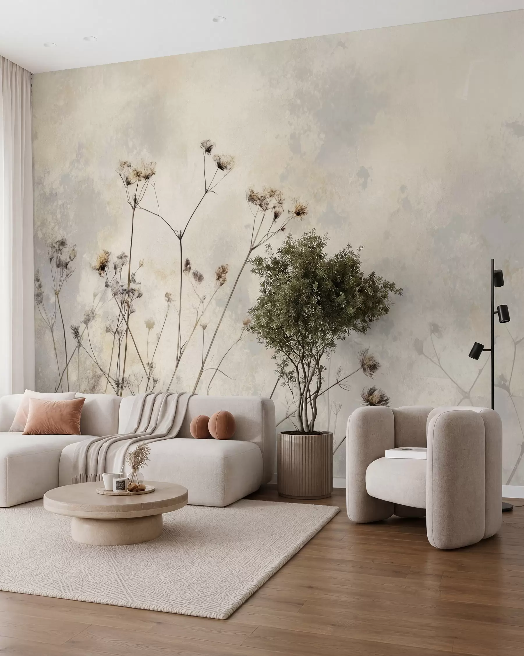 Fototapetes Herbārijs smilšu toņos w02684
