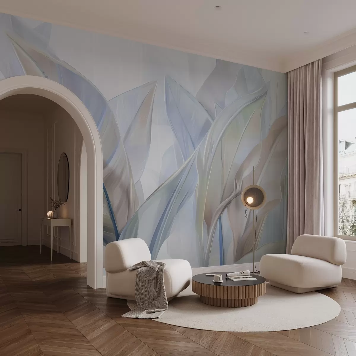 Fototapetes Stilizētas daudzkrāsainas lapas w02624v1