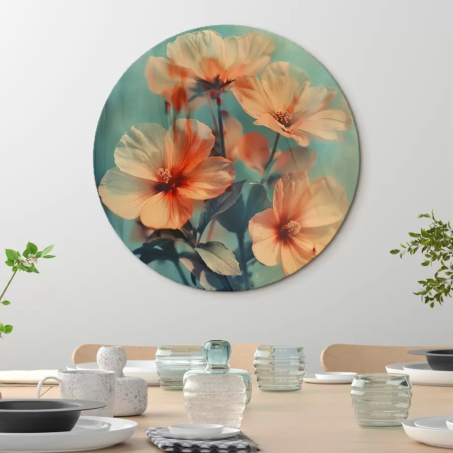 Glezna Persiku ziedu pušķis r41007