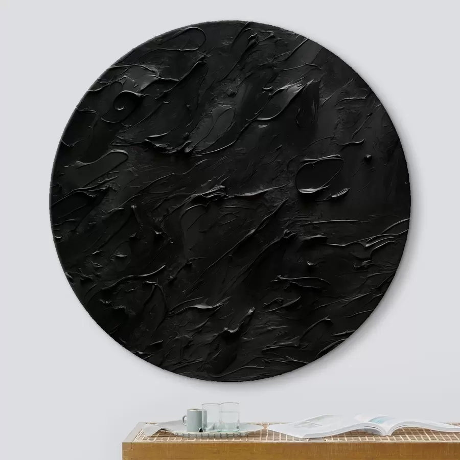 Glezna Abstrakcija ar melnām eļļas krāsām r41024