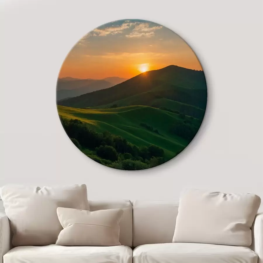 Glezna Skats no augšas saulrieta laikā r41045