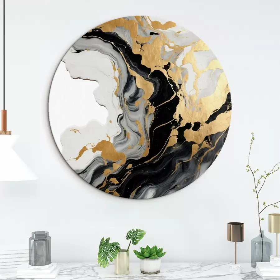 Fototapetes Abstraktā akvareļu glezniecība ar melnām un dzeltenām krāsām r41290