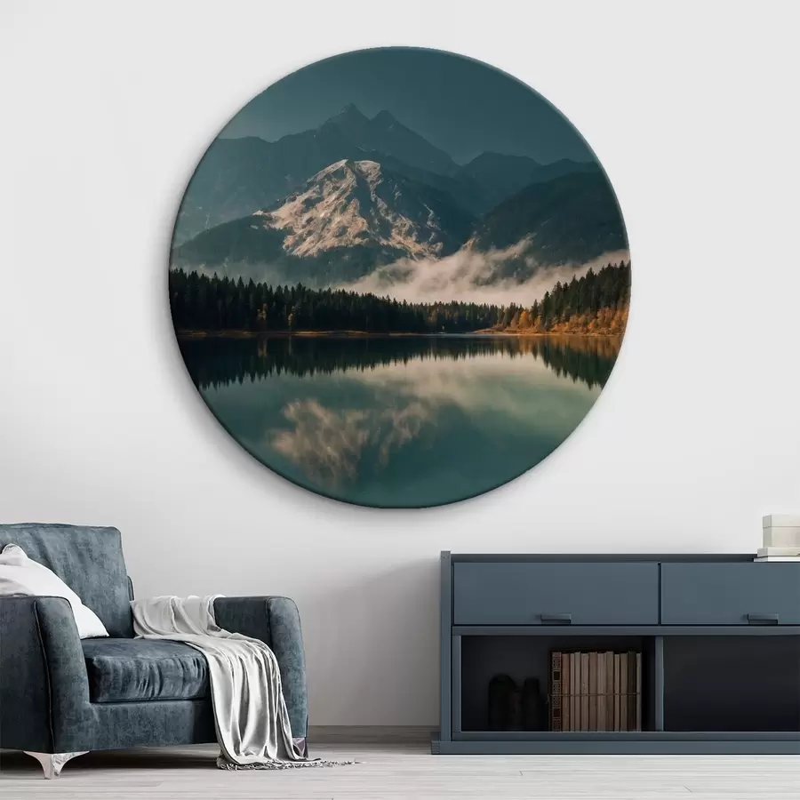 Glezna Kalnu foto no ezera r41316