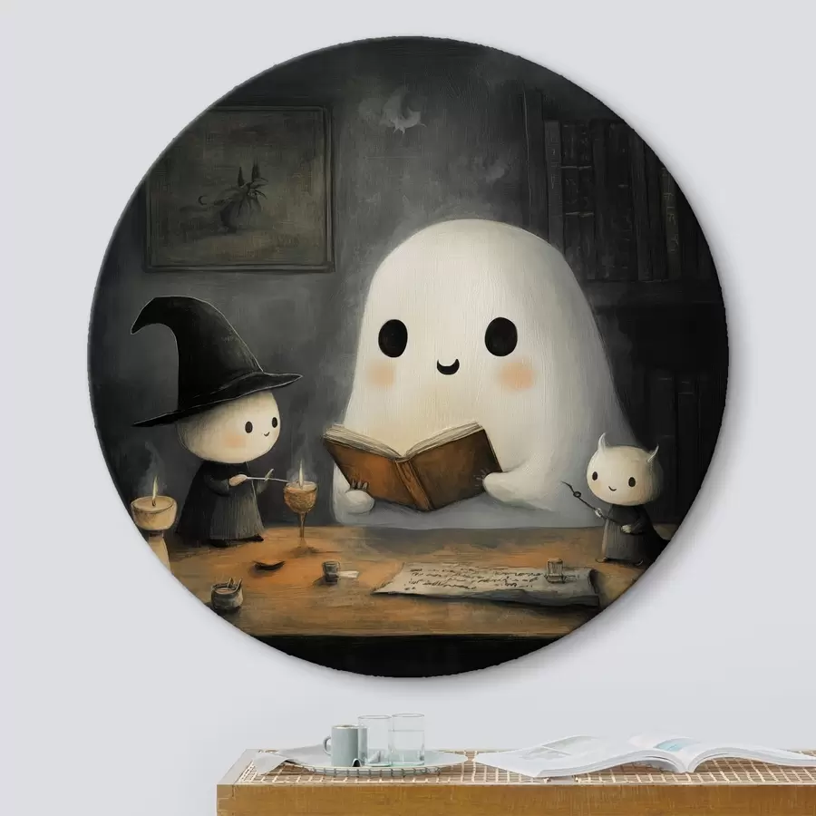 Glezna Privīds lasa grāmatu saviem draugiem r41343