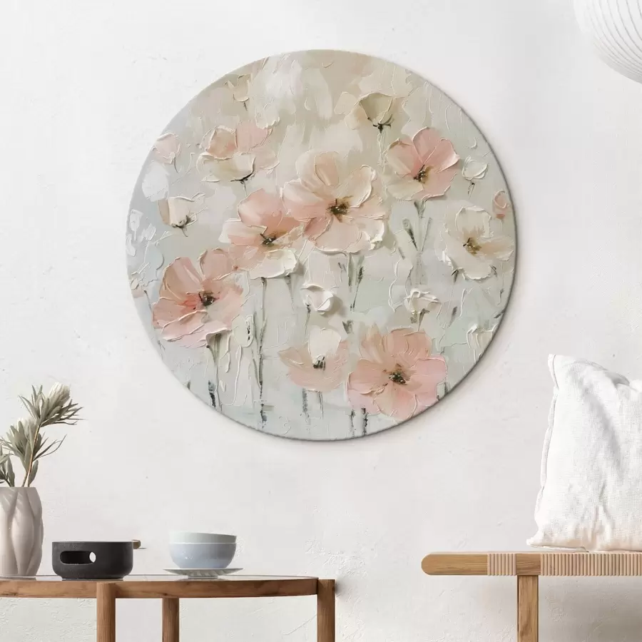 Glezna Rozā ziedi jaunā stila tendence r41401