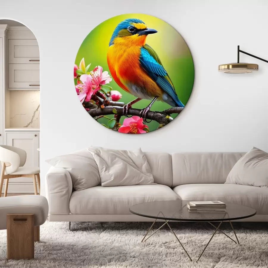 Glezna spilgts putns uz zara ar ziediem r41412