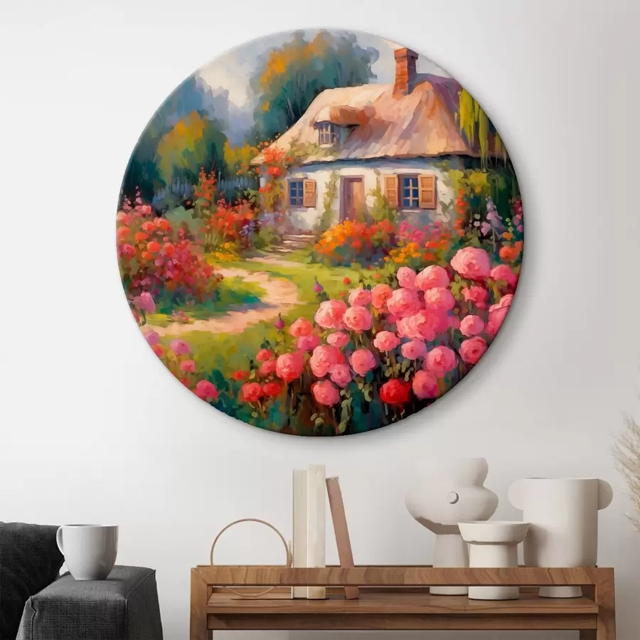 Glezna Māja rožu dārzā r41491