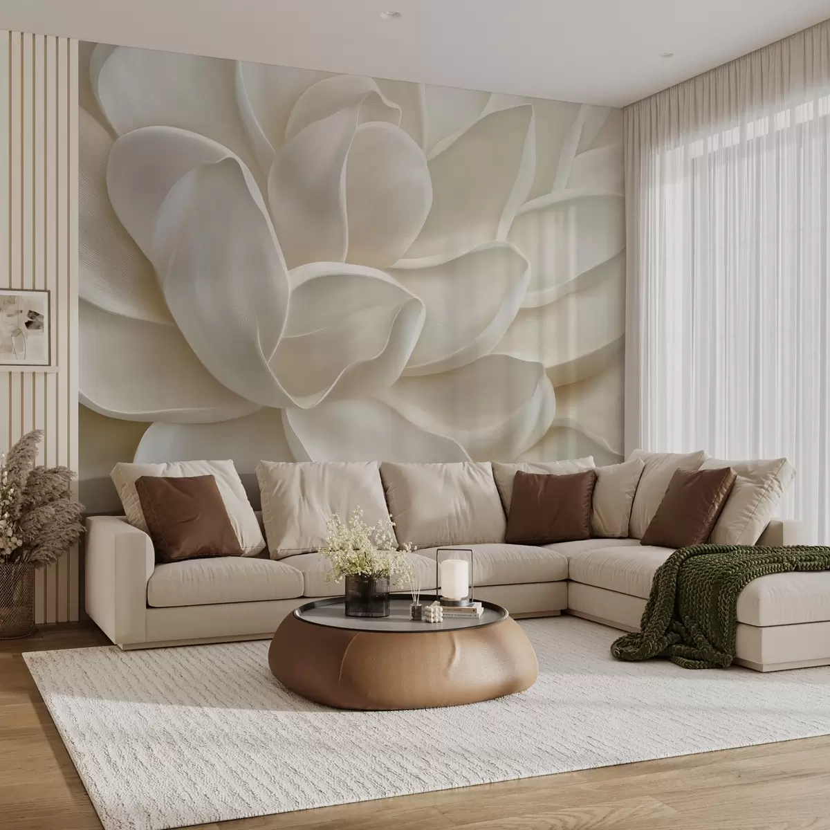 Fototapetes Gaišs sulīgs zieds tuvplānā w08563