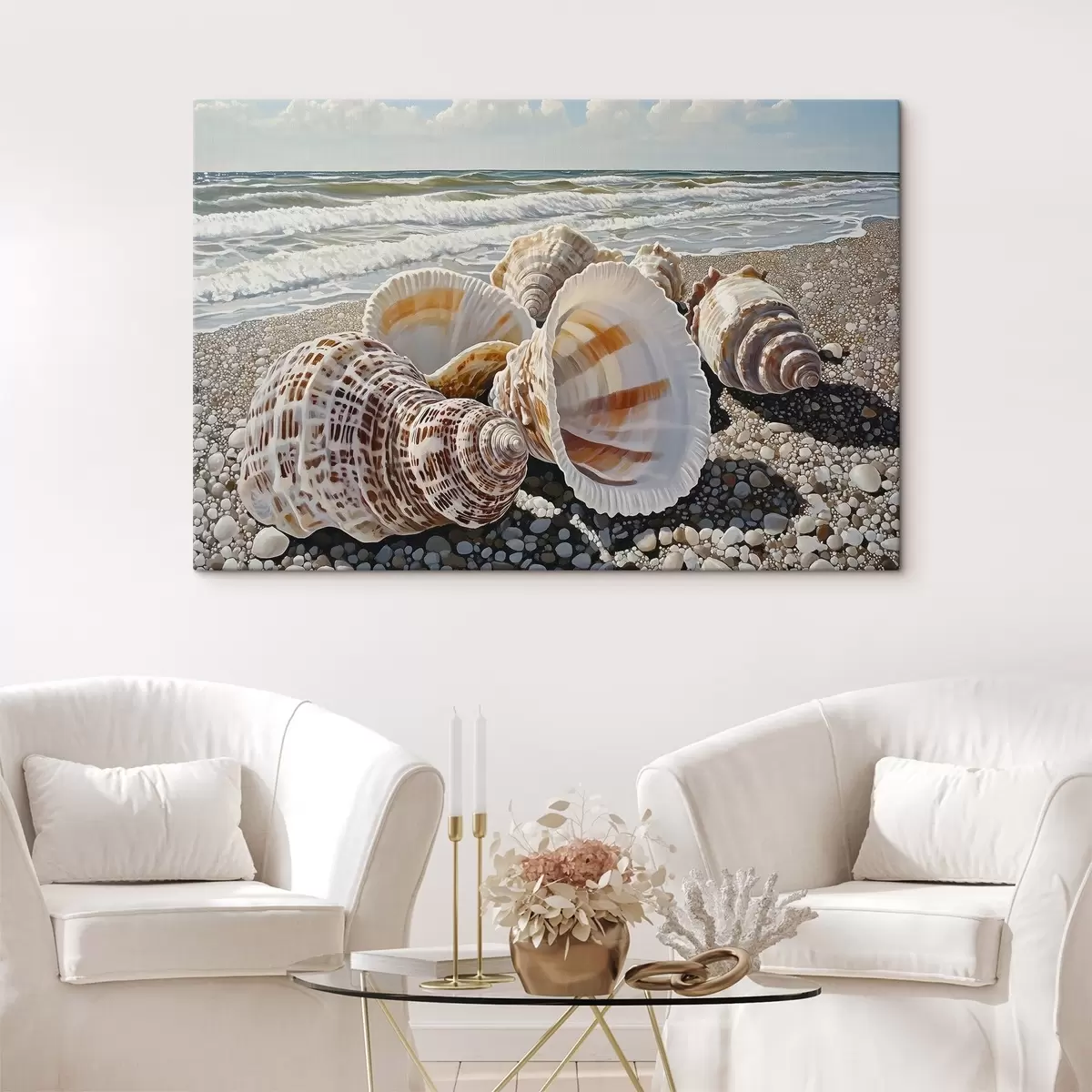 Glezna Gliemežvāks jūras krastā s42333