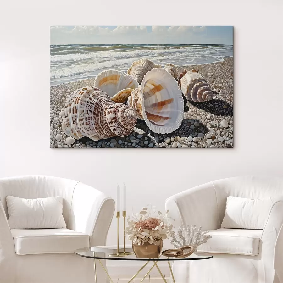 Glezna Gliemežvāks jūras krastā s42333