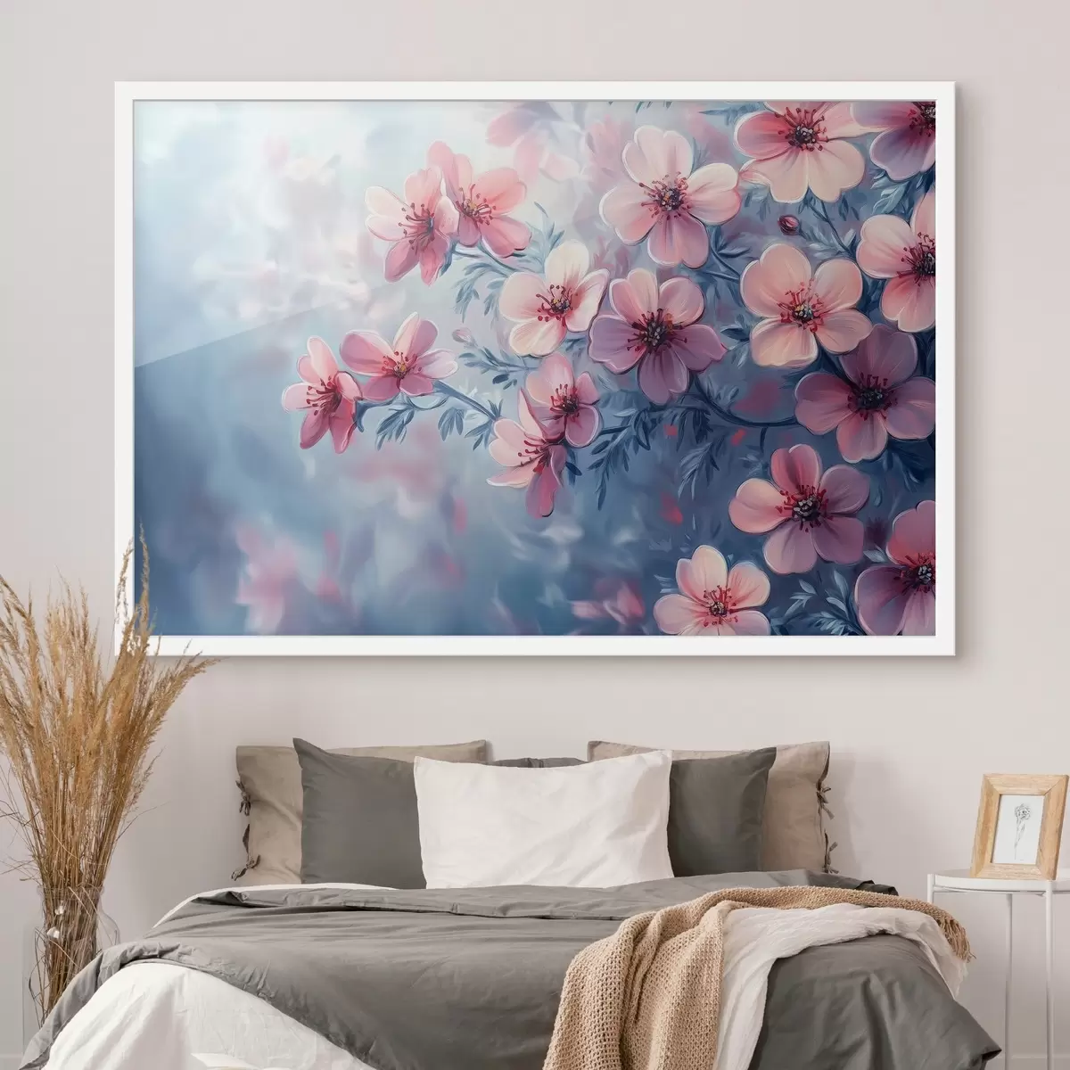 Plakāts Smalki rozā ziedi f42322