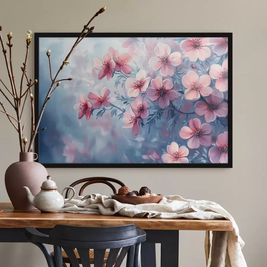 Fototapetes Smalki rozā ziedi f42322