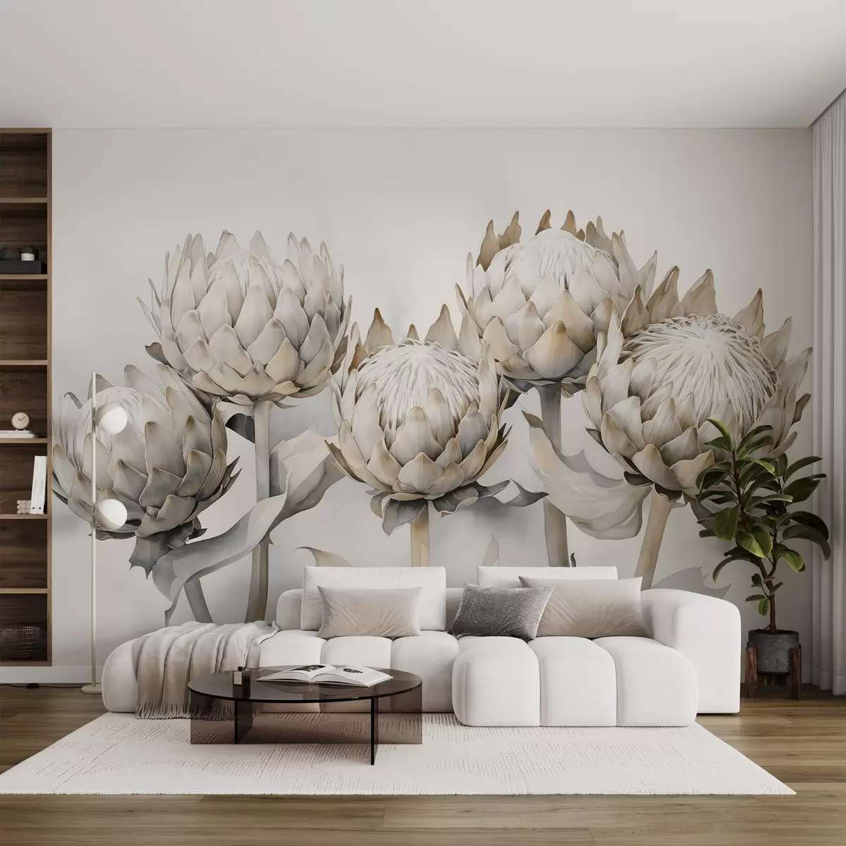 Fototapetes Maiga proteas akvarelis w08593