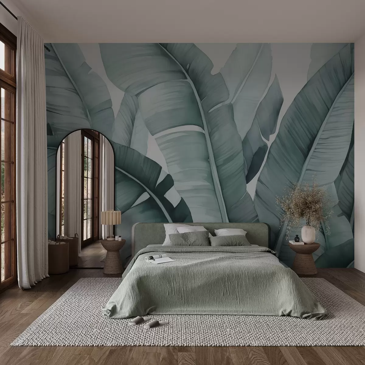 Fototapetes Tropu lapu imitācija akvarelis w02703