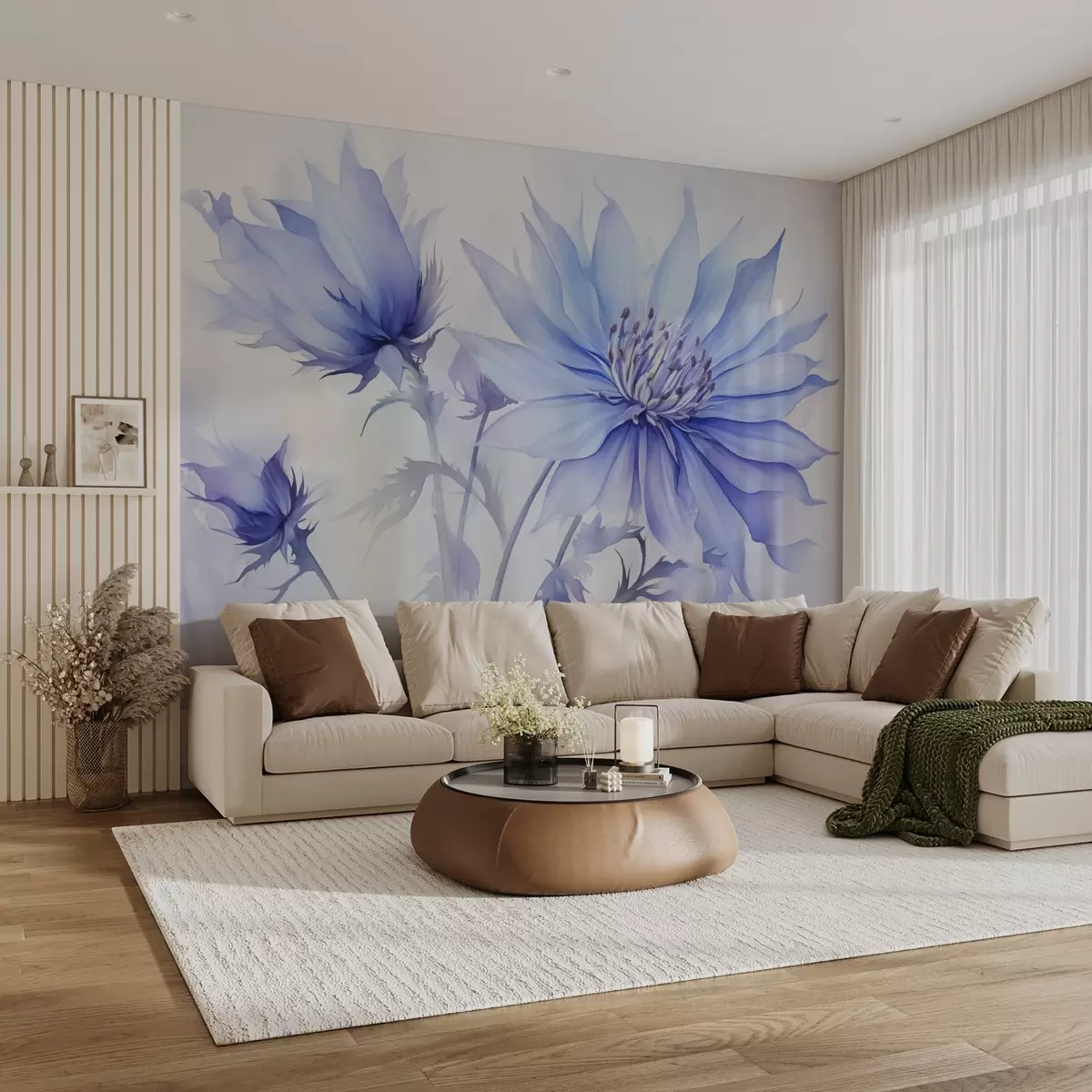 Fototapetes Rudzupuķu imitācija akvareļu stilā w02710