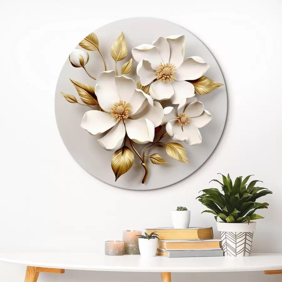 Glezna Lieli ziedi uz gaiša fona r42175