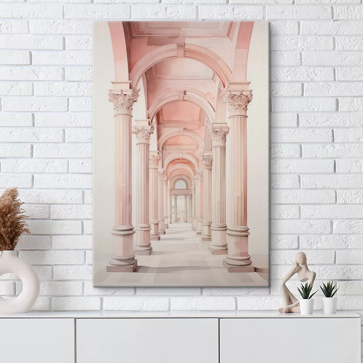 Glezna Arhitektūras struktūra ar kolonnām, kas imitē akvareli s42361