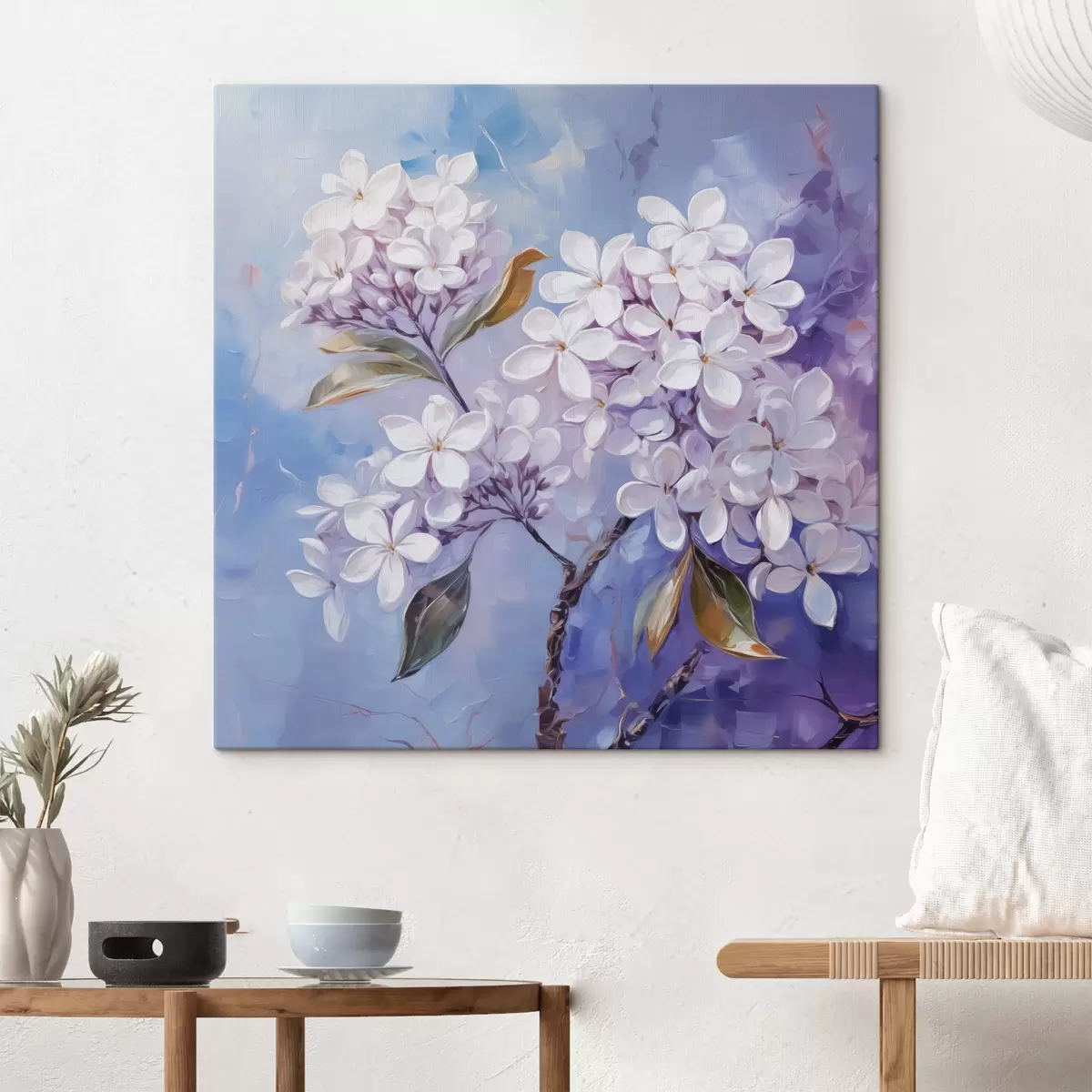 Glezna Ceriņu filiāles neskaidras glezniecības imitācija s42370