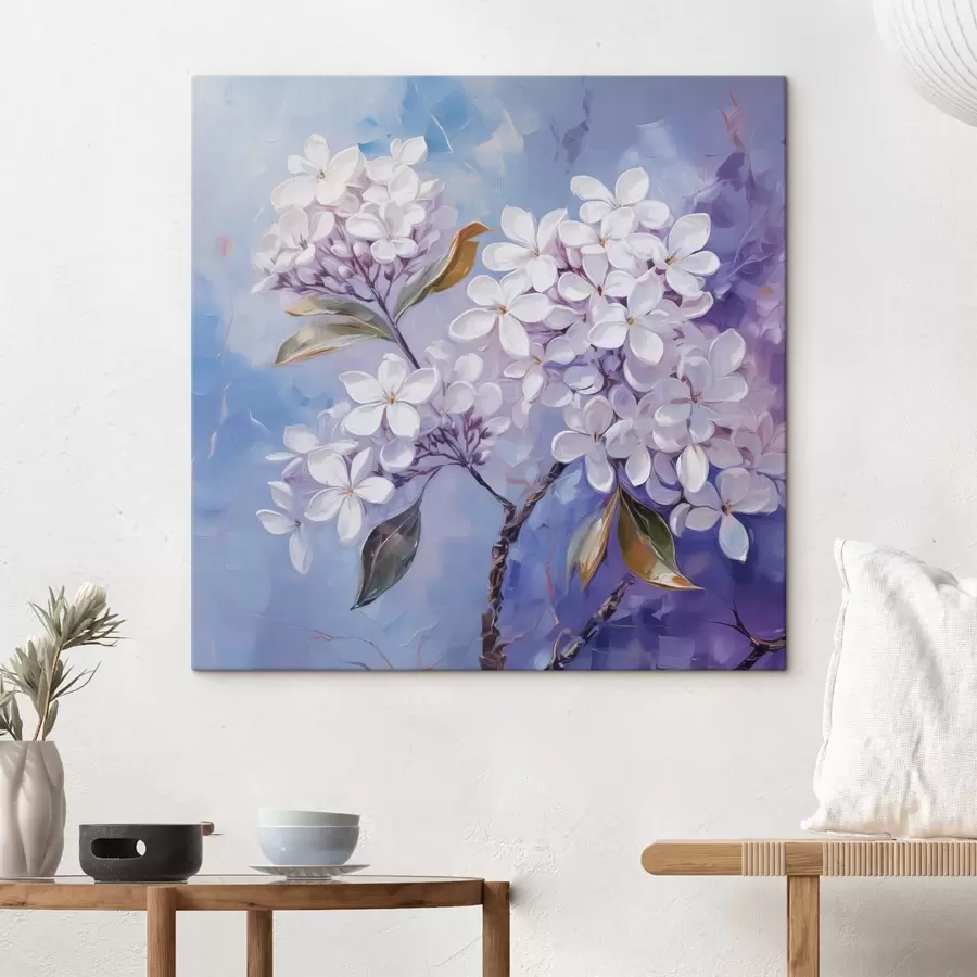 Glezna Ceriņu filiāles neskaidras glezniecības imitācija s42370