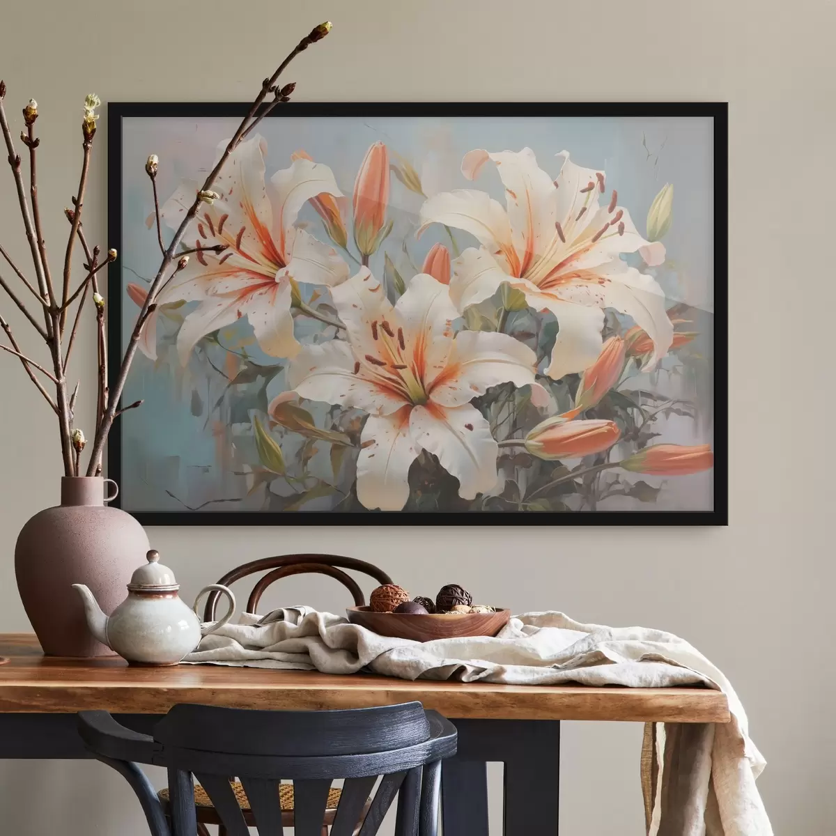 Plakāts Savvaļas lilijas liela imitācija glezna f42367