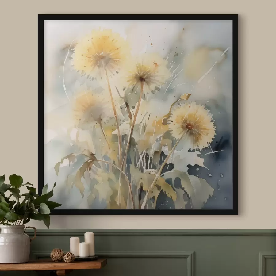 Glezna Pienenes neskaidra akvareļa imitācija f42369