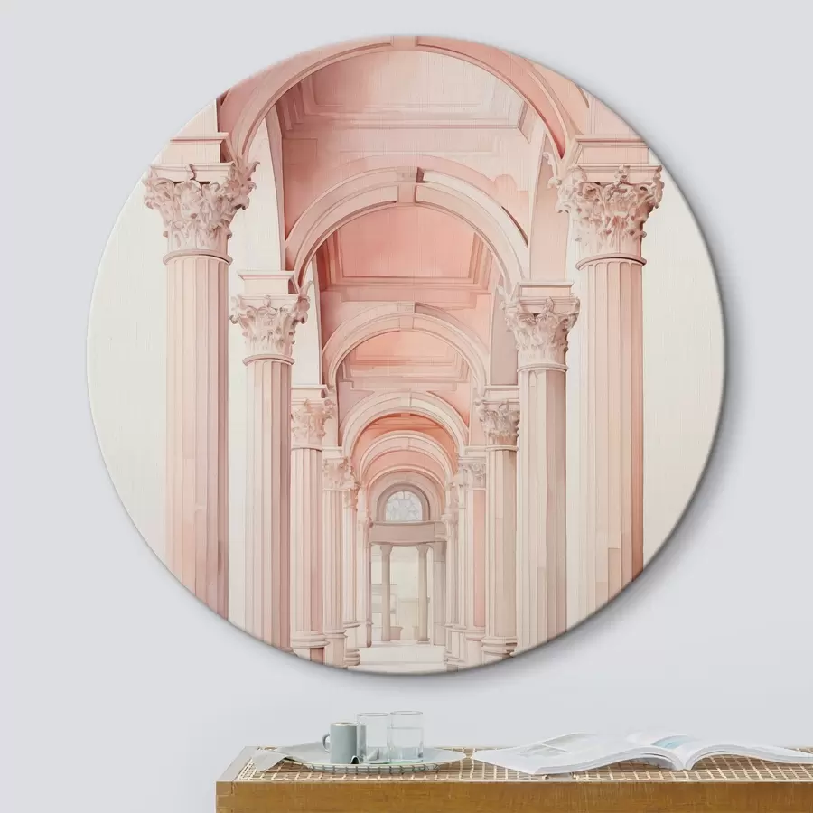 Glezna Arhitektūras struktūra ar kolonnām, kas imitē akvareli r42361