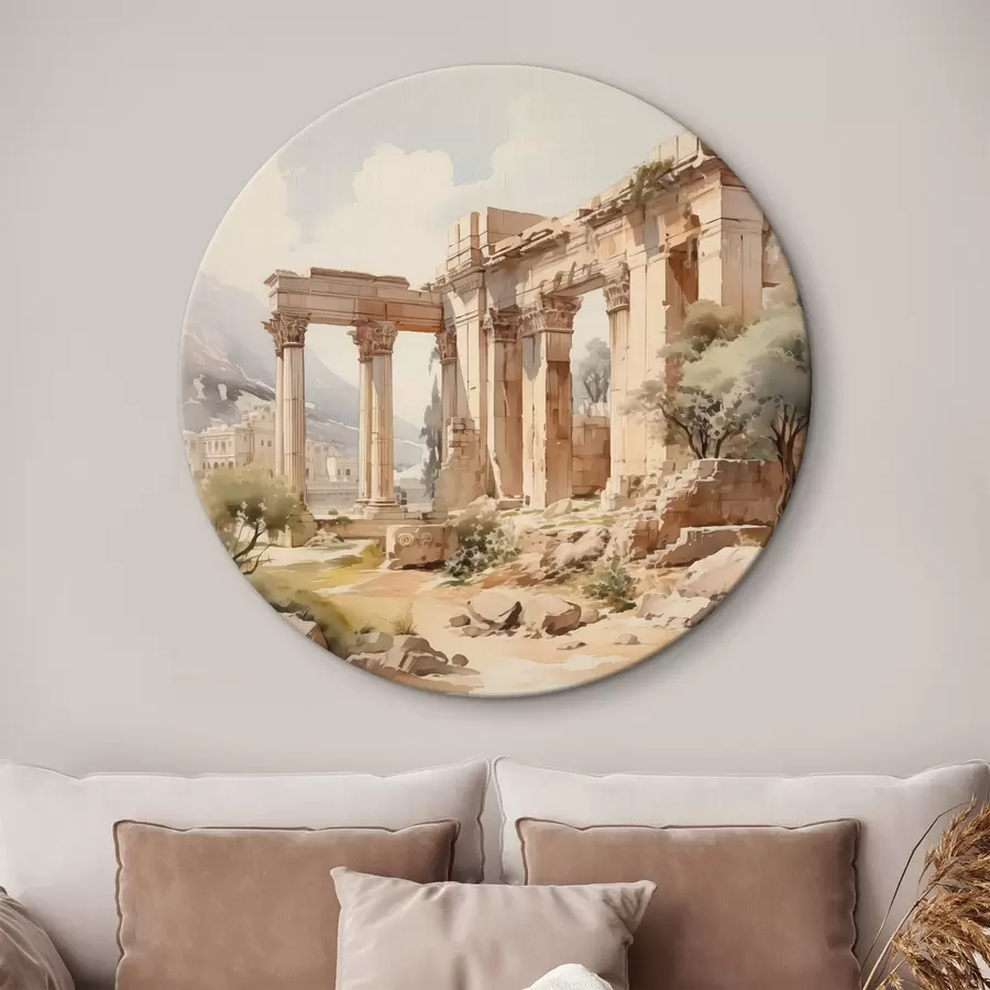 Fototapetes Antīko drupu imitācija akvarelis r42366