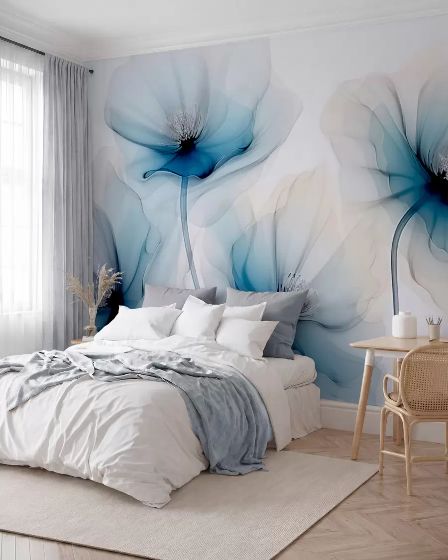 Fototapetes Caurspīdīgi ziedi w02696