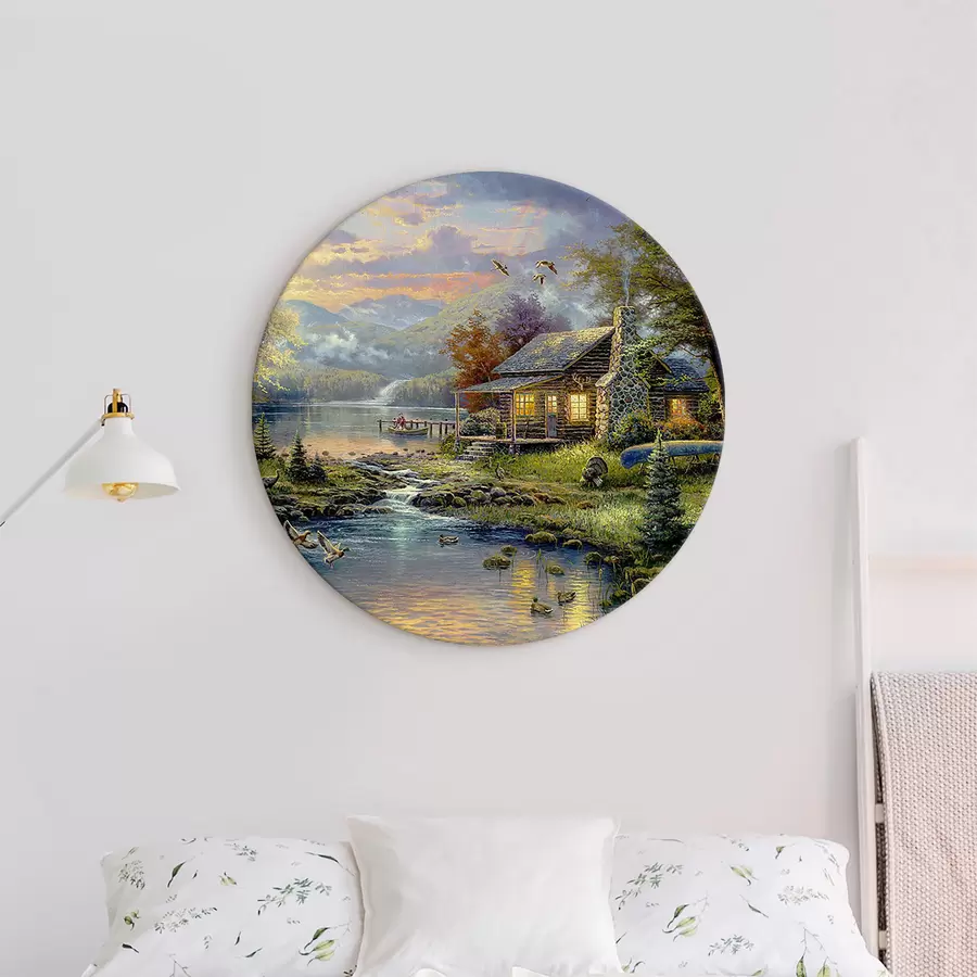 Glezna Mākoņi, ūdens un augi r15135