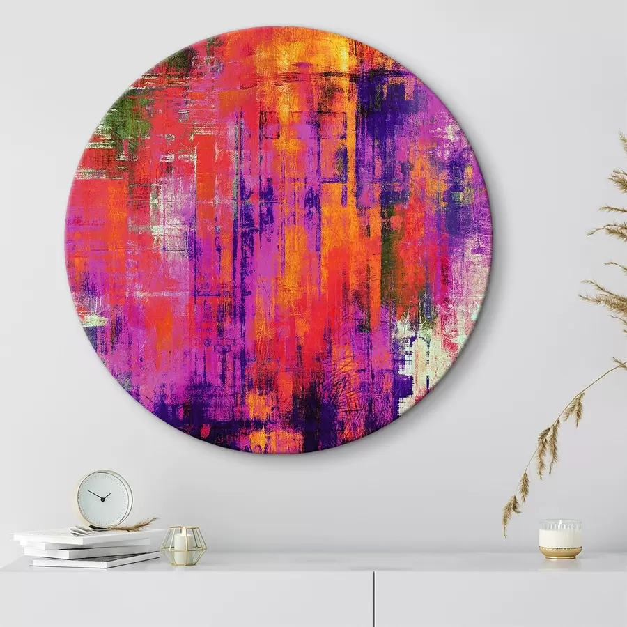 Glezna rozā un violeta abstrakcija r34054