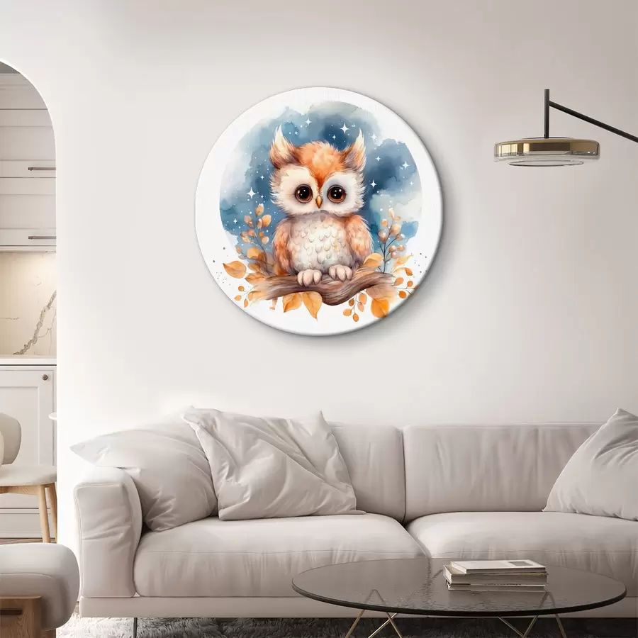 Glezna Pasakains pūce un nakts debesis r34912