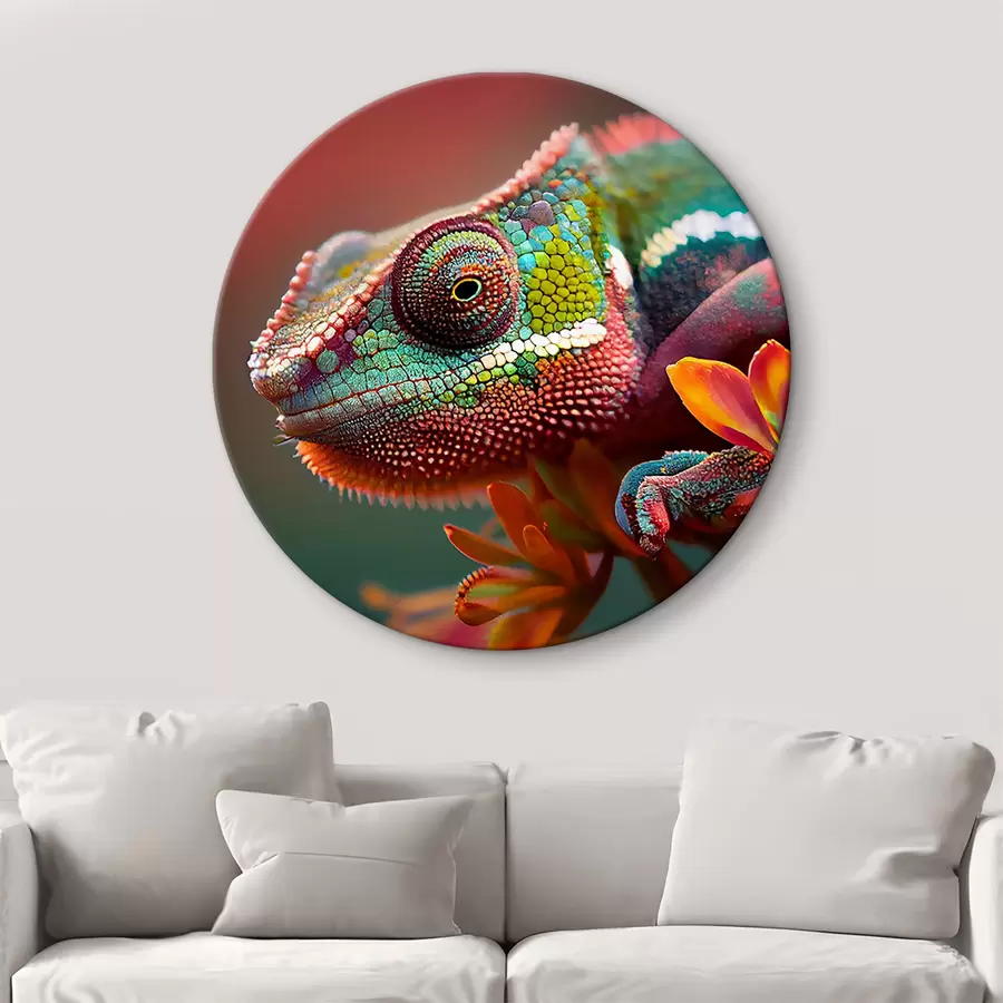 Glezna Hameleons uz zieda r34927