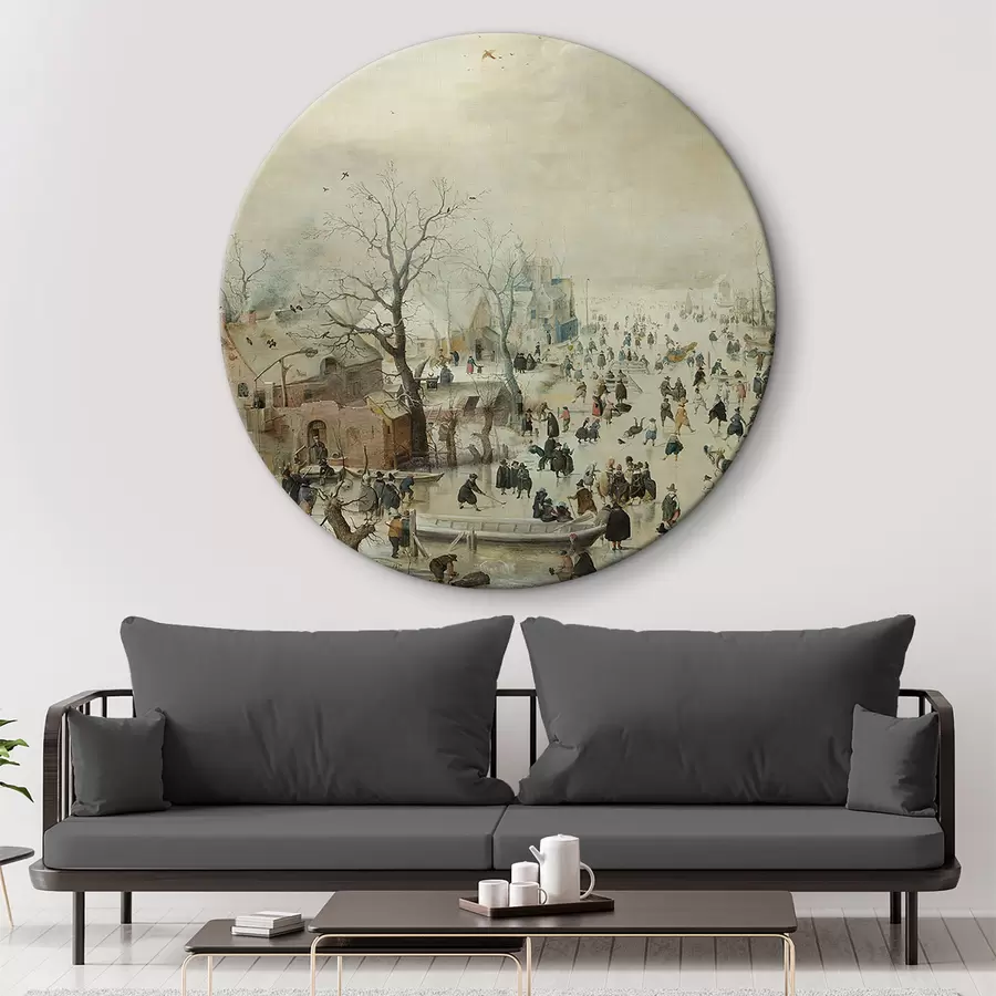 Glezna Ziemas ainava ar skrituļslidotājiem, Hendriks Averkamps, 1608. g r35171