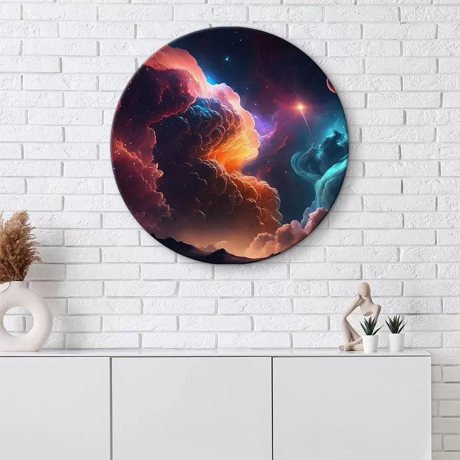 Fototapetes Abstraktas formas miglāja un zvaigžņotas nakts debesis r35331