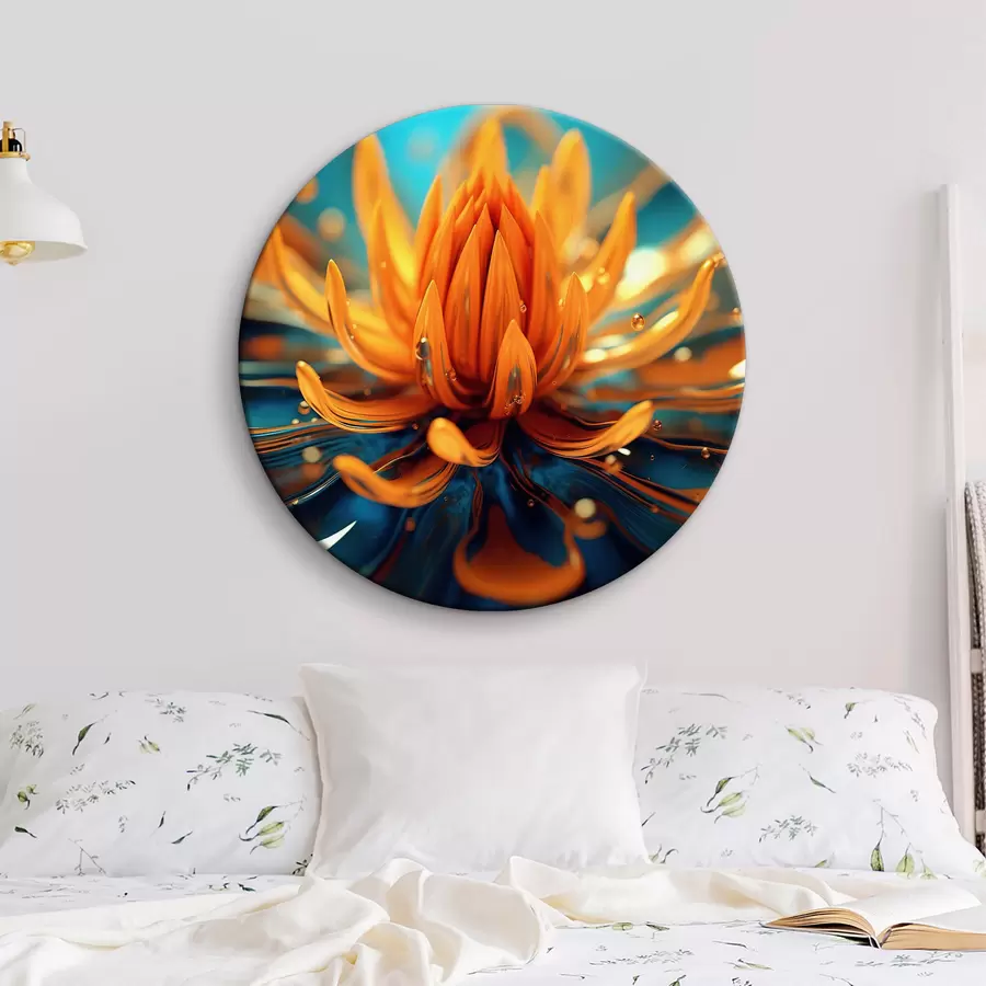 Glezna Dzeltena lotosa ziedlapiņa tuvplānā r35337