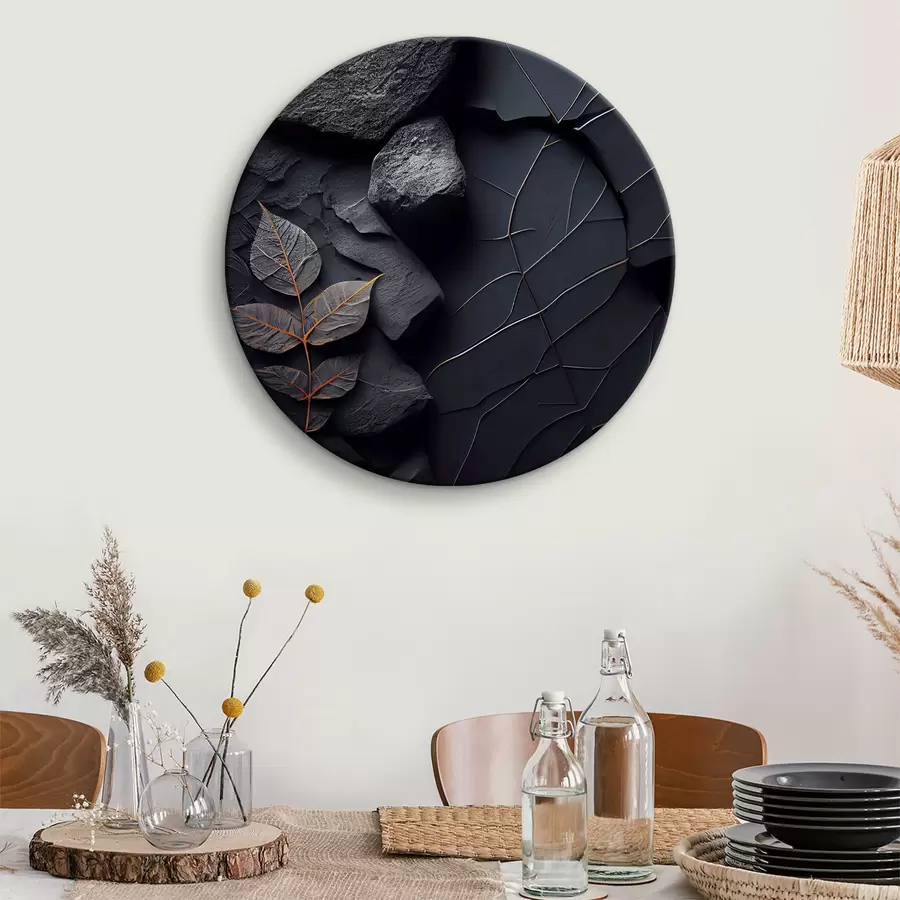 Glezna Lapas uz saplaisājušas cietas melnas zemes r35706