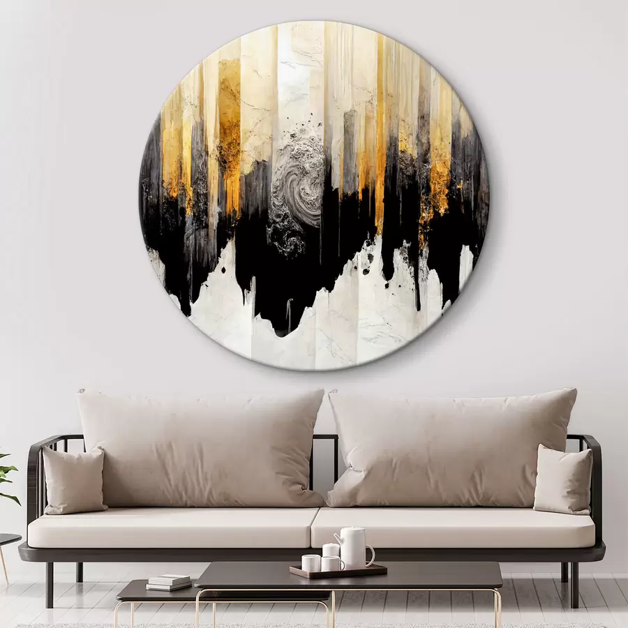 Glezna Izplūdušs attēls ar baltu, melnu krāsu r35735