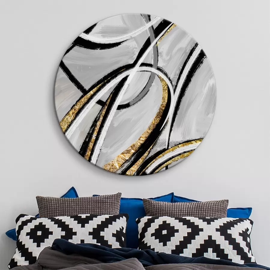 Glezna Abstraktie virpuļi ar metāla atspulgiem r35798