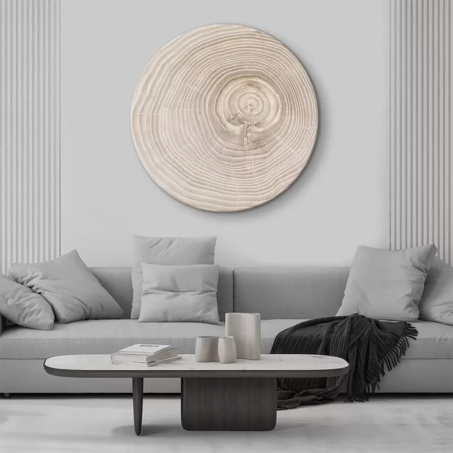 Glezna Gredzens no griezta koka maigos toņos r36005