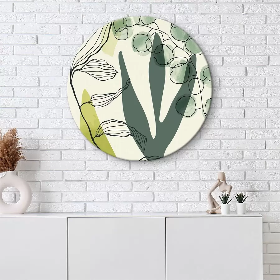 Glezna Abstraktie akvareļu ziedi un lapas r36133