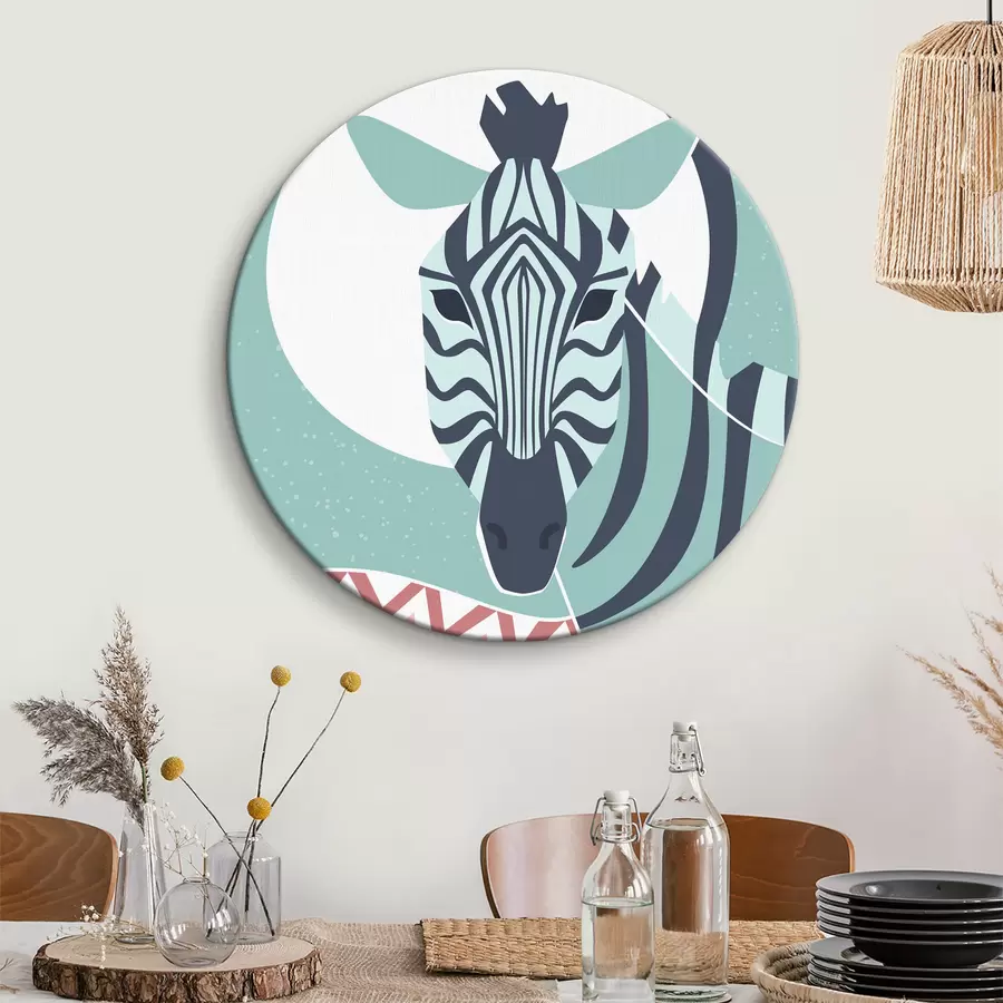 Glezna Zebru portrets abstraktā ziemā r36405