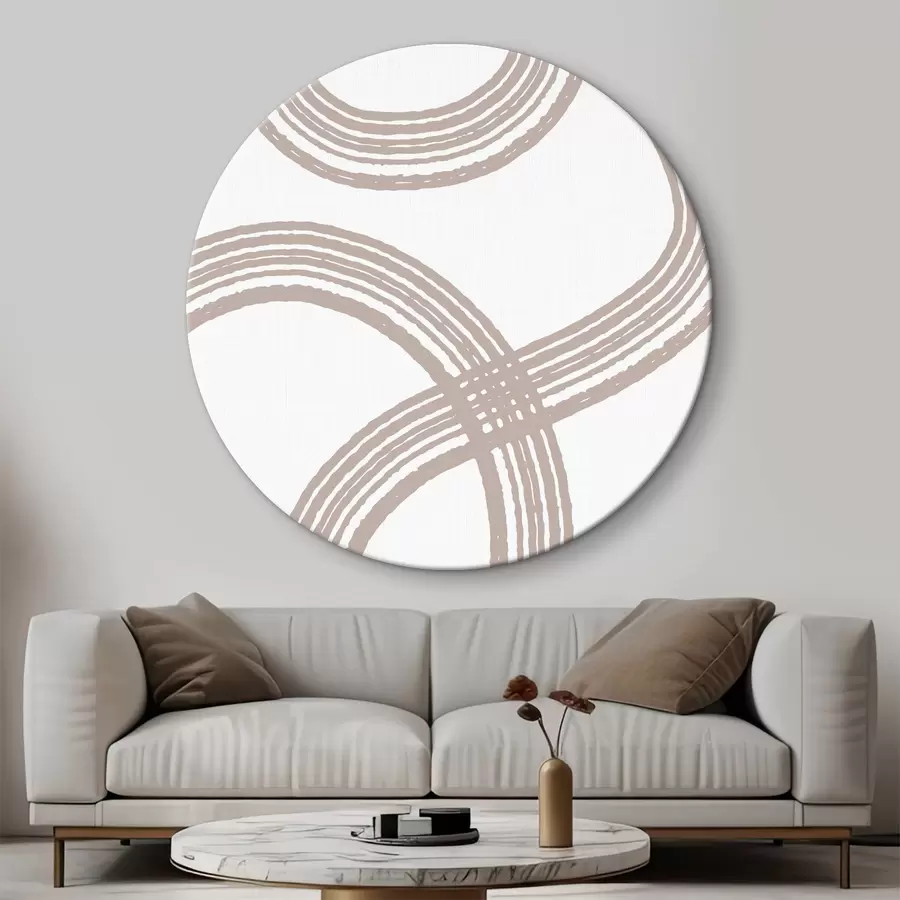 Glezna Abstraktas smilškrāsas līnijas savijas ar graciozitāti r36410