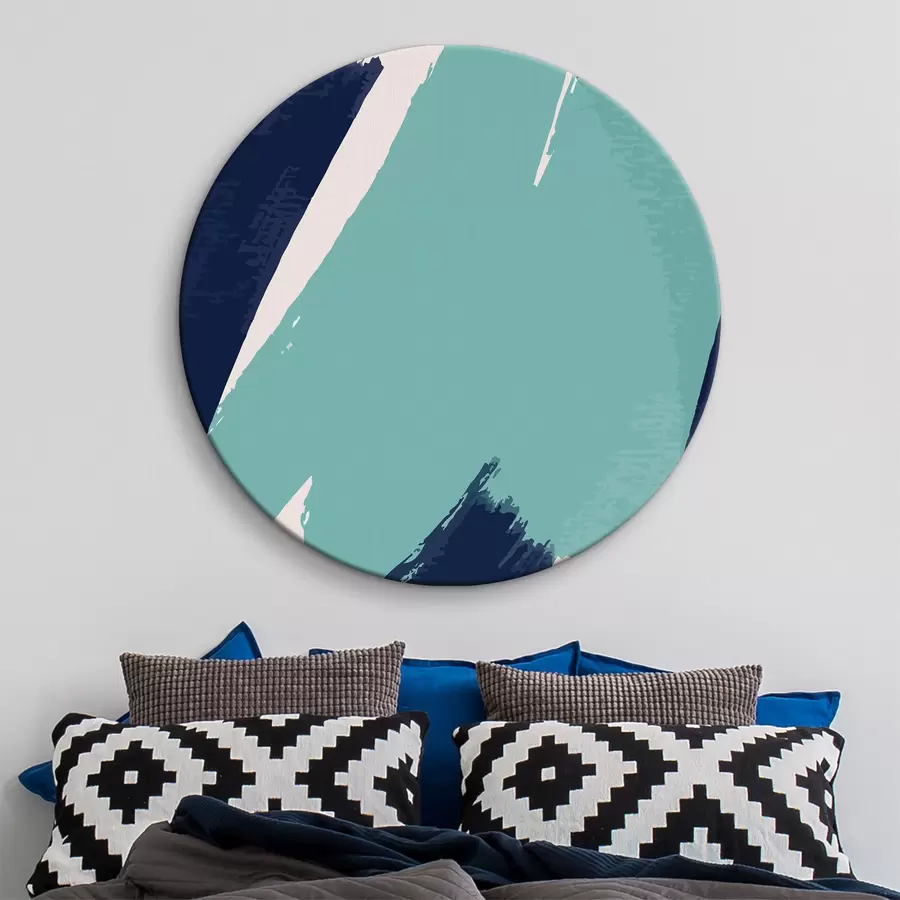 Glezna Otas triepieni zilā un tirkīza krāsā r36416