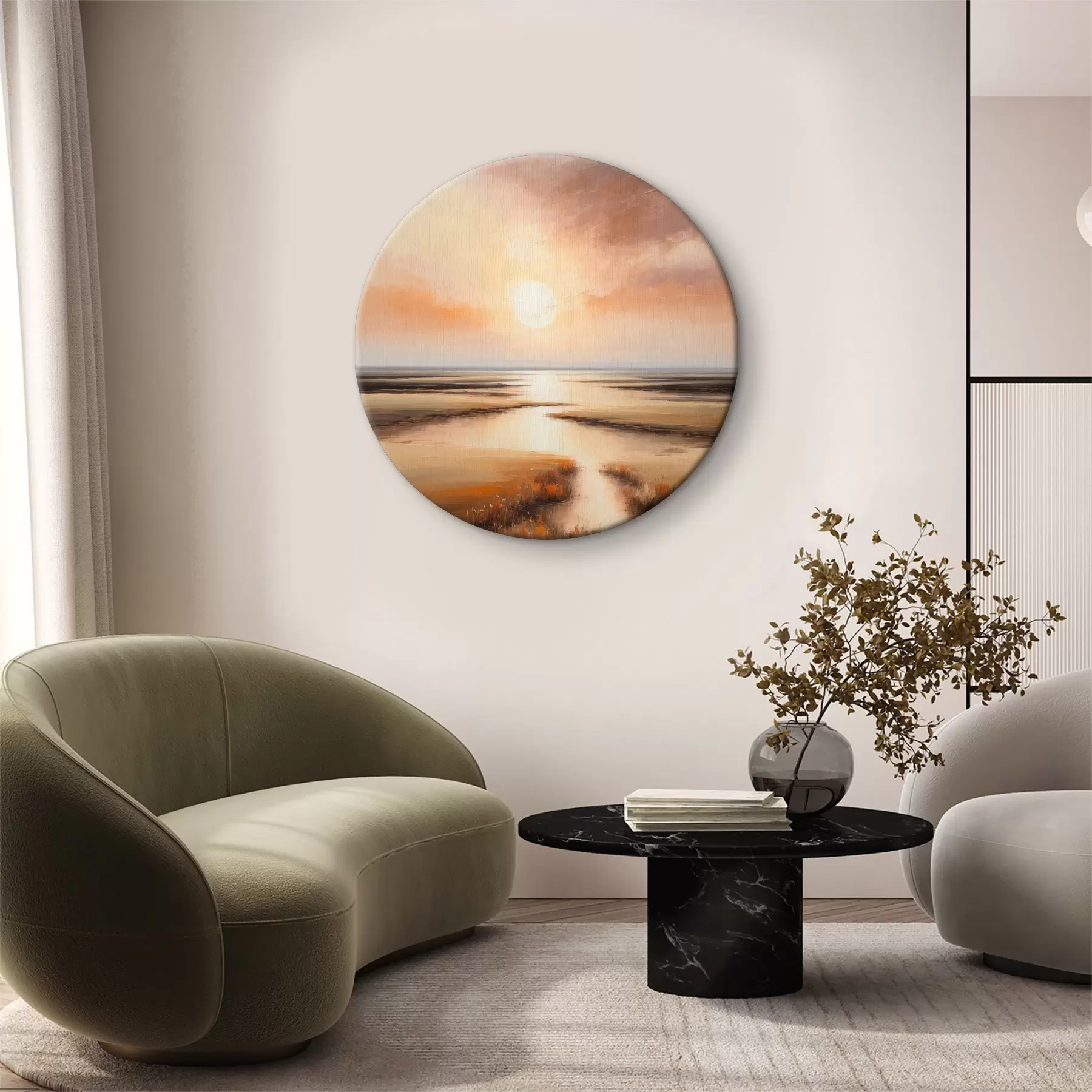 Glezna Skats uz dīķi rītausmā r36436