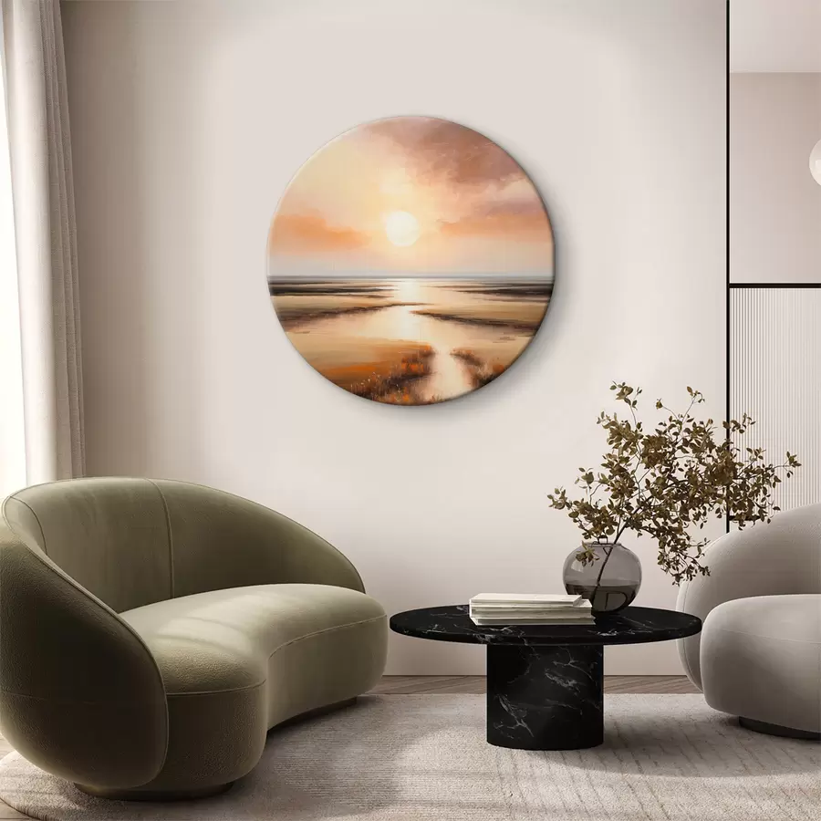 Glezna Skats uz dīķi rītausmā r36436