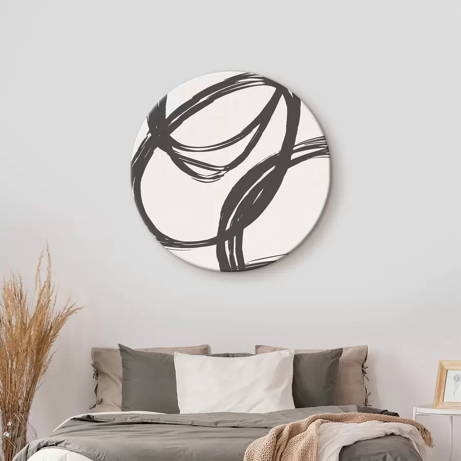 Glezna Savstarpēji savijušies triepieni rada abstraktu šarmu r36460