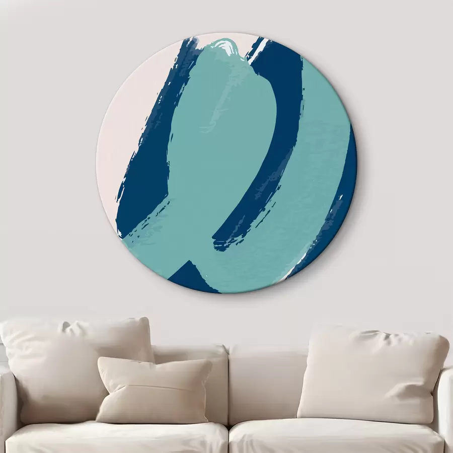 Glezna Eleganti virpuļi mierīgos zilos toņos r36470