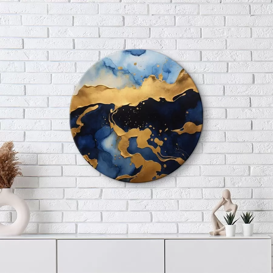 Glezna Zili abstraktie okeāna viļņi r36642