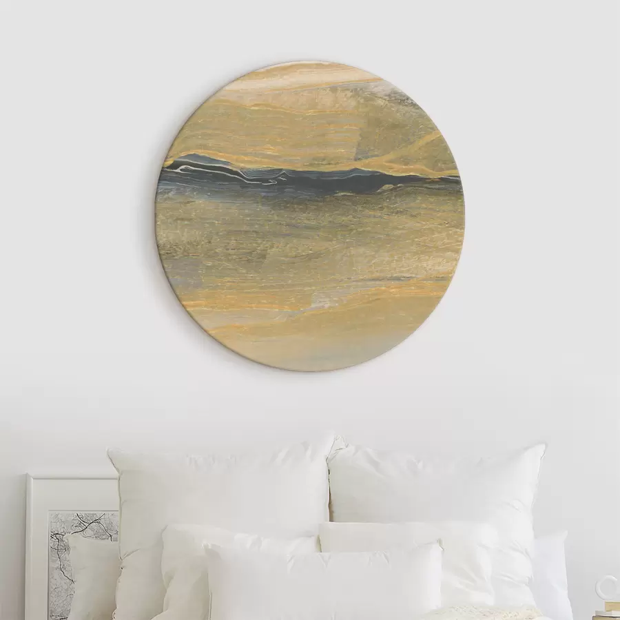 Glezna Zemnieciski toņi plūst cauri mierīgajiem viļņiem r36669