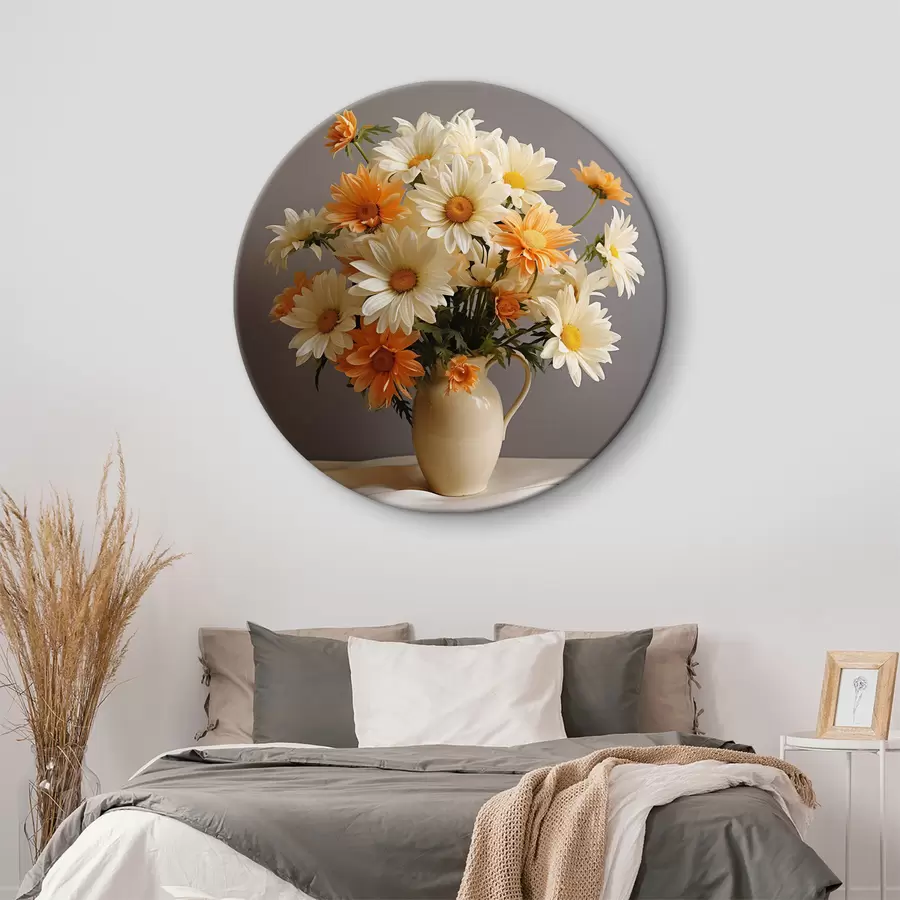 Glezna Vāze ar ziediem uz galda r36812